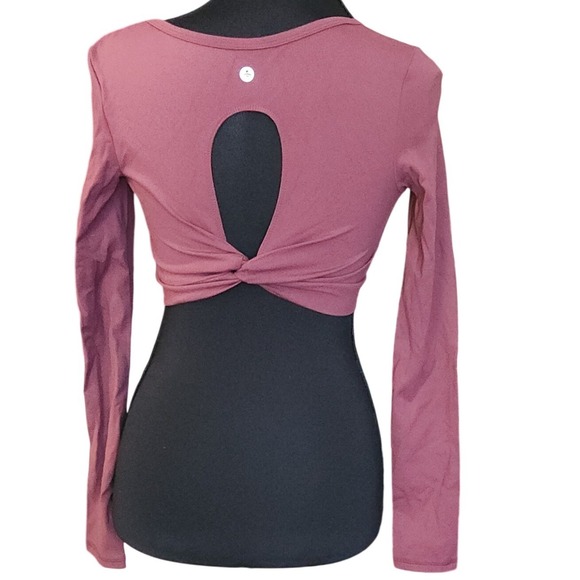 HALARA Women's SoftlyZero™ Plush Cut Out Cropped Yoga Sports Top X Small NWOT - Picture 4 of 6